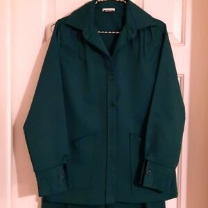 Womens Green vintage 70's suit Salem brand measurements in details